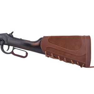 Leggero cuscinetto di rinculo fucile copertura in pelle pistola buttstock per ambidestro - Foto 1 di 12