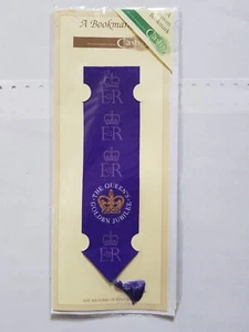 Cash's Queen's Golden Jubilee Woven Bookmark 2002 - Picture 1 of 2