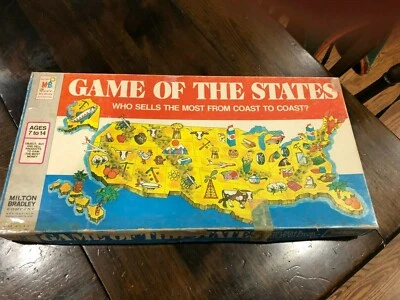 Vintage Game of the States Milton Bradley Board Game Geography History 1975 - Image 1 of 4