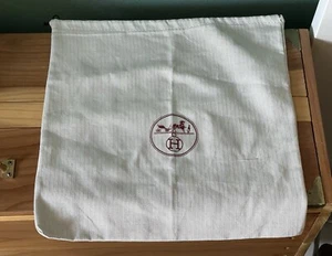 HERMÈS Tweed Drawstring Storage Dust Bag 15.5x15.5” Hermes - Picture 1 of 7
