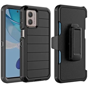 Custodia supporto clip fondina ibrida resistente per Motorola Moto G 5G '23 - Foto 1 di 10