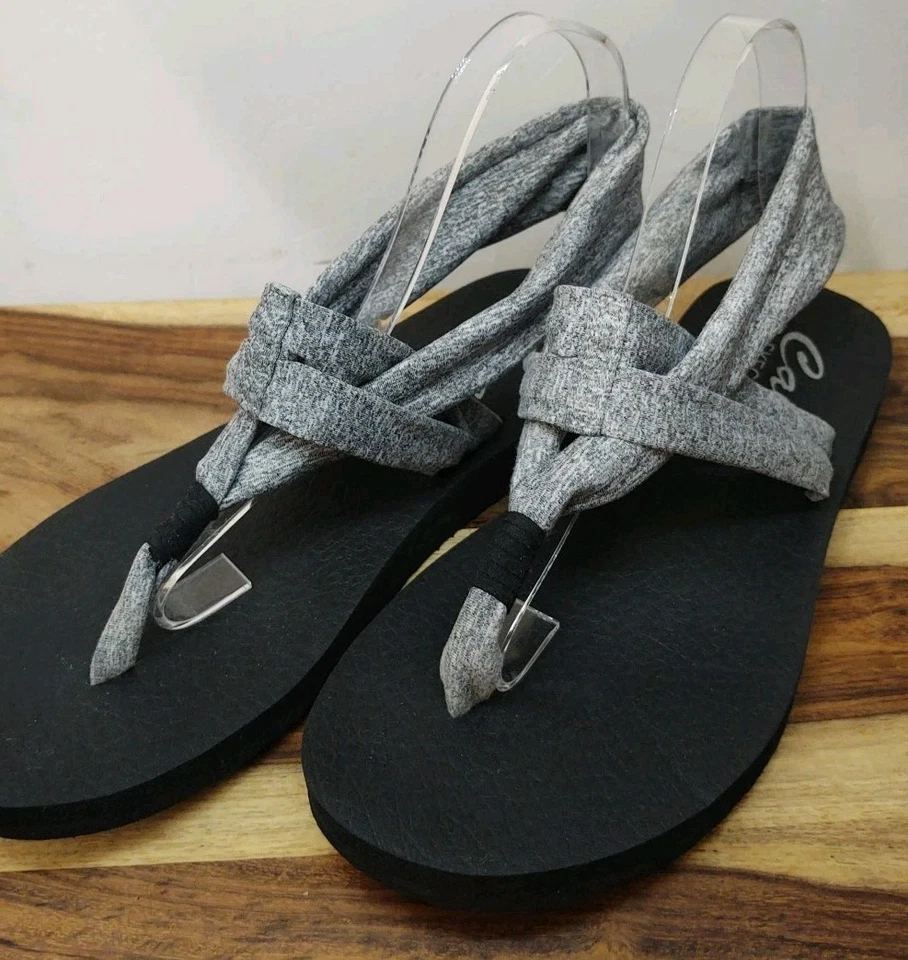 🧘🏻Skechers Cali Studio Yoga Espuma Gris Chanclas Para Mujer 10M Foto 1 de 4