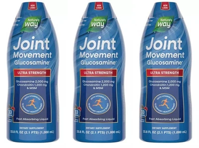 Paquete de 3 - Líquido de glucosamina Nature's Way Joint Movement, 33,8 fl. oz. Foto 1 de 4