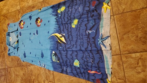 VETEMENTS Abito Dee Dees Tank Style Fish Bohemien Reef donna estivo canotta boho