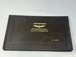 Jeppesen Professional Pilot Logbook Hardcover 1 PAGE HAS WRITTING - Picture 1 of 4