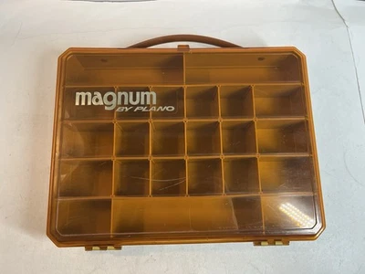 Caja de aparejos de pesca vintage Magnum by Plano de doble cara con divisores - 15 x 11 Foto 1 de 4