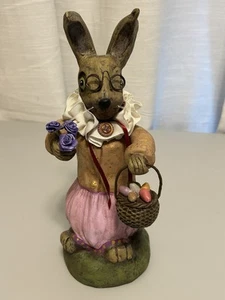 RARE Charles McClenning Easter Spring Gertie Rabbit Polyresin Figurine, 2019 C1 - Picture 1 of 21