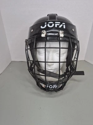 Jofa 390SR Hockey 390 SR BLACK Helmet 6 3/4 - 7 3/8 With 381 SR Face Cage - Imagem 1 de 4