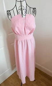Women’s Strapless Pink Maxi Dress - Elegant Summer Party Occasion Wear - XL - Picture 1 of 4