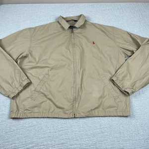 Polo Ralph Lauren Pony Logo leichte hellbraune khaki Jacke Größe L - Bild 1 von 13