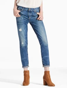 Lucky Brand Womens Jeans Sienna Slim Boyfriend Button Fly Distressed Size 2/26 - Picture 1 of 10