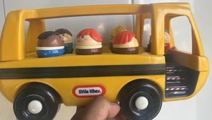 Conductor de autobús escolar Little Tikes + 6 pasajeros Toddle Tots vintage grueso años 90’s - Imagen 1 de 4