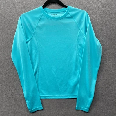 Protector contra erupciones de natación Lands End niños XL azul agujeros para el pulgar manga larga piscina playa Foto 1 de 4