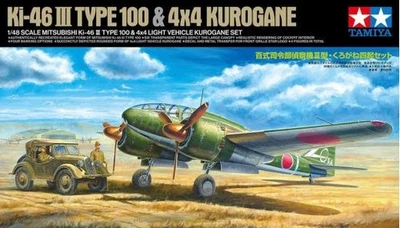 Ki-46 III TYPE 100 & 4X4 KUROGANE Light Vehicle - TAMIYA 1/48 PLASTIC KIT - Photo 1/3