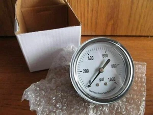2-1/2" Panel Mount Manometer 0-1000 psi 1/4" NPT #4UA29 A (W-34) - Bild 1 von 4