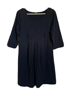 Old Navy Maternity Black Dress 3/4 Sleeve Size Large - Picture 1 of 4