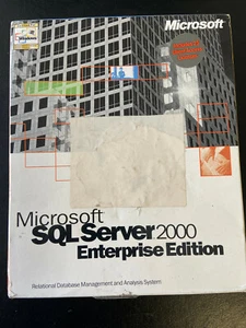 Microsoft SQL Server 2000 Enterprise Edition Includes 25 Client Access Open Box - Picture 1 of 1