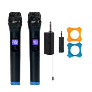 Wireless Microphone Set Kabelloser Systemverbund 2 Mikrofone Receiver NEU - Bild 1 von 10