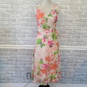 Vestido Jonathan Martin Floral Sin Mangas Chifón Envolvente Femenino Romántico Fluido 12 - Imagen 1 de 9