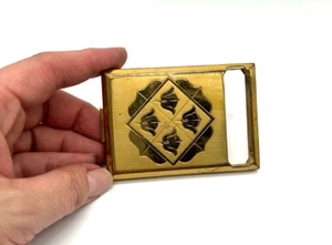 Vintage Richard Hudnut Pressed Powder Compact Case, Rectangle, Gold Tone - Bild 1 von 4