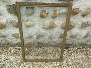Vintage Large Wooden And Plaster Photo Frame With Glass French Antique Frame - Picture 1 of 6