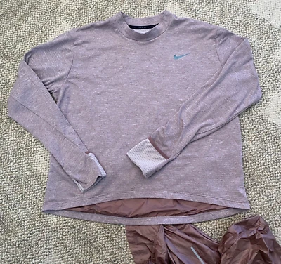 Nike  Top Shirt 2 Pc Therma Element Long Sleeve Running AQ9821 $175 Women's XL - Image 1 of 4