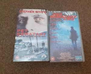 Stephen King pet cemetery 1 and 2 VHS tape video cassette 1989 1992 - Imagen 1 de 9