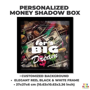 Money Saving Challenge Box, Personalized Shadow Box for Cash Gifts & Goals - Picture 1 of 10