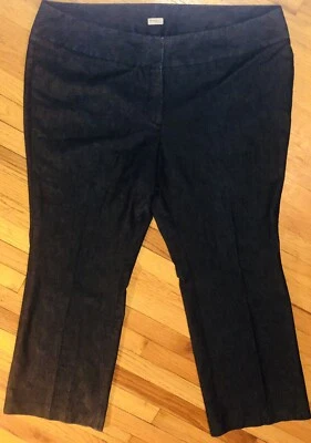 Pantalones de mezclilla halógenos para Encore lavado oscuro frente plano 22W Foto 1 de 4