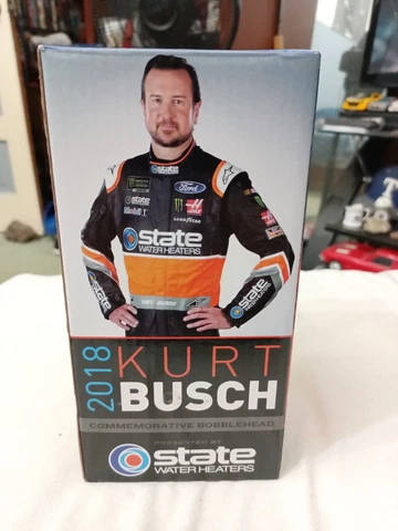 Kurt Busch Bobblehead 2018 Texas Motor Speedway State Water Heater In Box NIB Cover