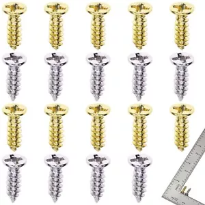 M3 Small Flat Head Cross Wood Screws Carbon Steel Self Tapping Screws Gold an... - Picture 1 of 2