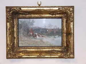 Original English hunting scene Anton Hoffmann-München horse painting art signed - Picture 1 of 5