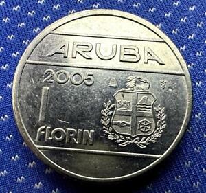 2005 Aruba 1 Florin UNC  ( 352K Minted )      #M410