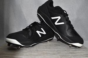 New Balance Men's Fresh Foam 3000 V5 Mid-Metal Baseball Shoe Black/White Sz. 16 - Picture 1 of 11