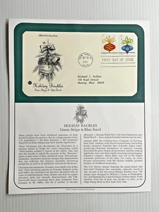 Holiday Baubles Green - First Day Cover Postal Commemorative Society Dated 2011 - Picture 1 of 3