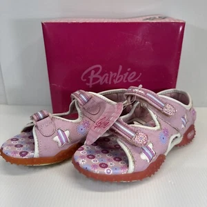 VTG Barbie Toddler Buster Brown Sandals Shoes Size 2 Hook And Loop Adjustable - Picture 1 of 14