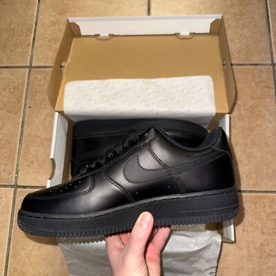 NIKE AF1 Nike Air Force 1 Low '07 Triple Black - Size 7 UK New - FREE UK NEXT DAY!