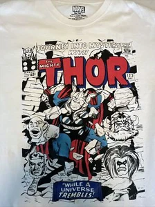 Marvel Comics Mighty Thor Reise ins Geheimnis Erwachsene große Grafik T-Shirt LESEN - Bild 1 von 16