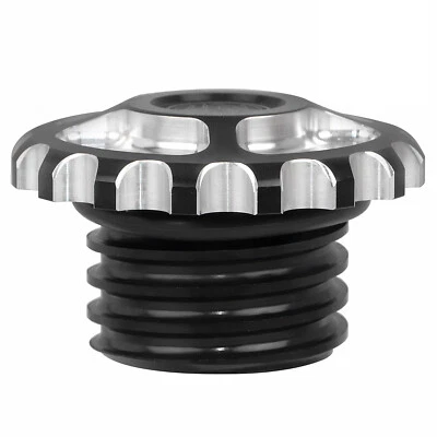 Tapa de gasolina RSD negra cubierta del tanque de combustible en contraste para Harley Fat Boy Sportster 1200 Foto 1 de 4