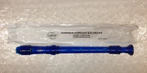 BAROQUE SOPRANO RECORDER ZONDA THREE PIECE BLUE - Bild 1 von 2
