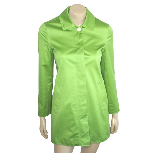 Cappotto giacca Coach verde classico colletto monogramma strati classici XS