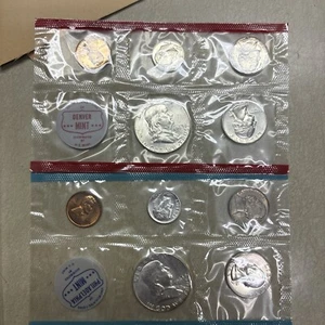 1963 Official U.S. Mint Set. 10 Coins. Both Philadelphia And Denver mints. - Picture 1 of 7