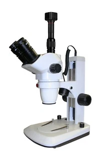 Simul-Focal Trinocular Zoom Stereo Microscope 5MP WiFi Digital Camera - Picture 1 of 2
