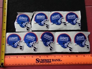 Vintage NFL New York Giants Helmet Patches 2 1/2 x 2 1/2 in. 9 Pc. Lot NEW NOS - Picture 1 of 2