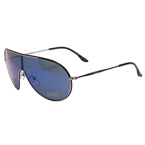 Police - Silver and Black Visor Style Sunglasses with Case and Box - Picture 1 of 5