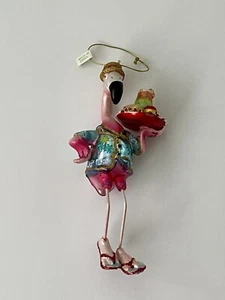 Hawaii Flamenco Camarero Resina Adorno Vacaciones Navidad - Imagen 1 de 5