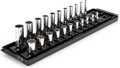 1/4 Inch Drive 12-Point Socket Set with Rails, 22-Piece (5/32-9/16 In.) | SHD902 - Image 1 of 4
