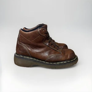 Used - Dr. Martens Unisex AW004 Brown Leather Lace Up Boots - Size 8 US M - Picture 1 of 10