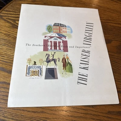 Vintage Ephemera Original 1949 Color Car Brochure Kaiser Virginian Hardtop  - Image 1 of 4