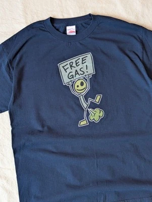 Camiseta Grande Tennessee River Vintage Y2K Divertida "Free Gas" Pedo Azul Marino Gráfico Foto 1 de 4